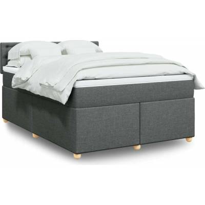 vidaXL 11461.3286718 Boxspring postel s matrací tmavě šedá textil