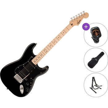 Squier Sonic Stratocaster HSS MN SET Black Електрическа китара