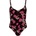 Nike Poppy Floral Womens V-Neck One Piece - Black