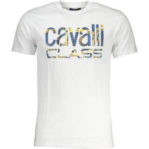 Cavalli class Мъжка тениска с къс ръкав cavalli class, Цвят Бял (qxt63fjd060_bi00053)