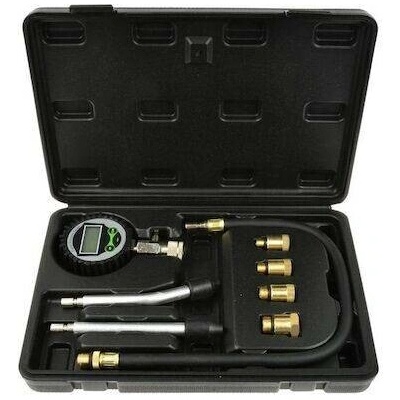 Kompresiometr pro zážehové motory, LCD displej, sada 8ks, tester komprese GEKO G02509 – Zbozi.Blesk.cz