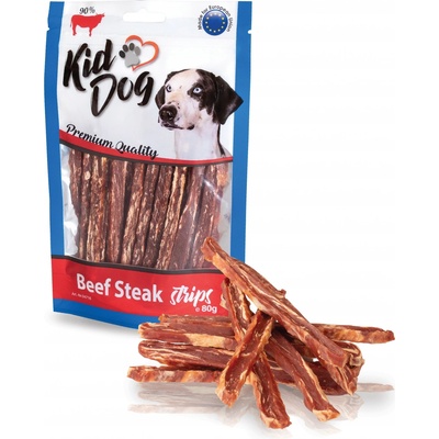 KID DOG Hovädzí steak v prúžku pre psy 80 g
