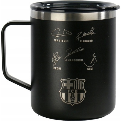 FC Barcelona termohrnek s podpisy 400 ml černý