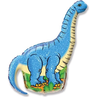 Balón fóliový 35 cm Diplodocus modrý