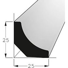 Lišta rohová vnitřní RVI borovice 25x25mm, délka 240cm