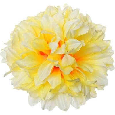 HLAVA CHRYZA. KRÉM S ORANŽ STREDOM V:8CM PRIEM:13CM BAL:12KS