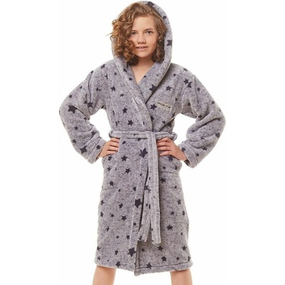 Dievčenský župan Dream star sivý s hviezdičkami