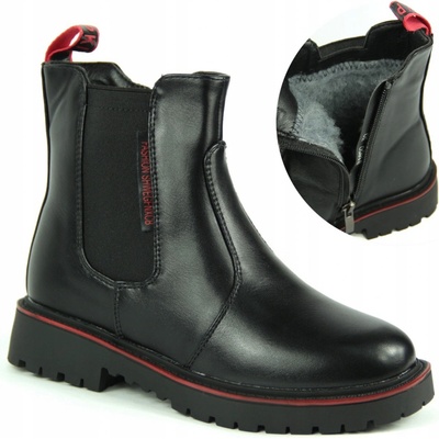 Bessky dětské kozačky eko kůže černá