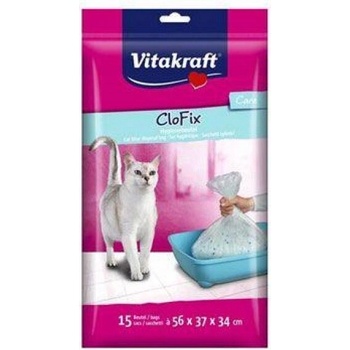 Vitakraft CloFix Vrecká do mačací toalety 56 x 37 x 34 cm 15 ks