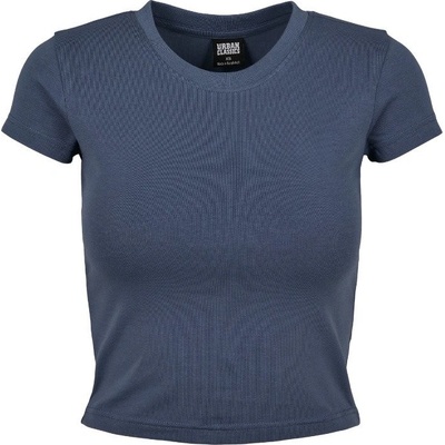 Urban Classics Dámské crop top tričko modrá vintage