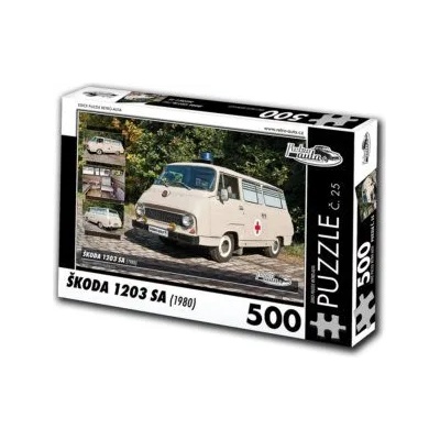 Retro cars - Puzzle Škoda 1203 SA (1980) - 500 piese