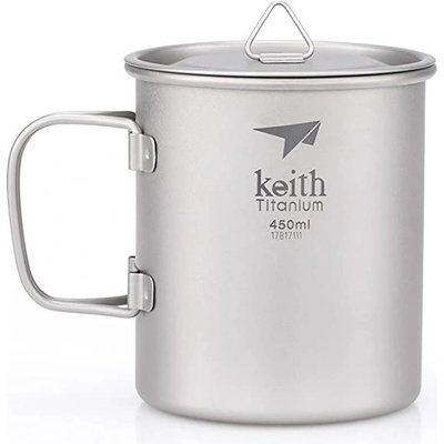 Keith Titanium Single-Wall Tit. Mug 450 ml Цвят: сив