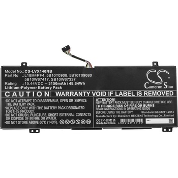 Cameron Sino Батерия за лаптоп LENOVO L18M4PF4 Xiaoxin Air 14 2019, Ideapad S540-14IWL 15, 44V 3150mAh CAMERON SINO (CS-LVX140NB)