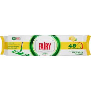  Fairy мокри кърпи почистване на под, 50 броя, Лимон