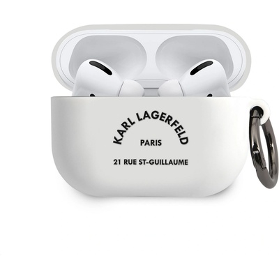 KARL LAGERFELD Калъф Karl Lagerfeld Rue St Guillaume Silicone Case за AirPods Pro - Бял