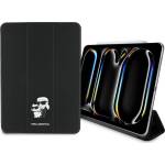 KARL LAGERFELD KLFC11PM24SAKCK iPad Pro 11" 2024 калъф тип книга черен Saffiano магнитен Karl & Choupette (KLFC11PM24SAKCK)