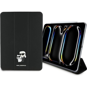 KARL LAGERFELD KLFC11PM24SAKCK iPad Pro 11" 2024 калъф тип книга черен Saffiano магнитен Karl & Choupette (KLFC11PM24SAKCK)