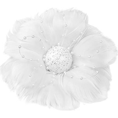 Magic Home Kvet páperový biely 12x12x6 cm