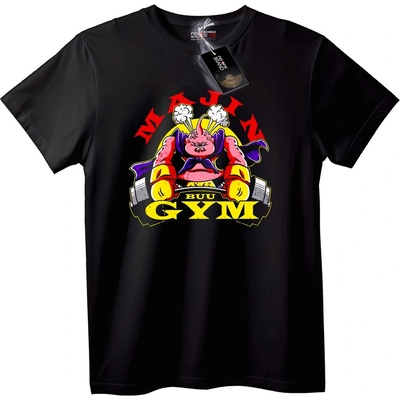 NOONEBRAND Тениска Majin Buu фитнес аниме - M, Black