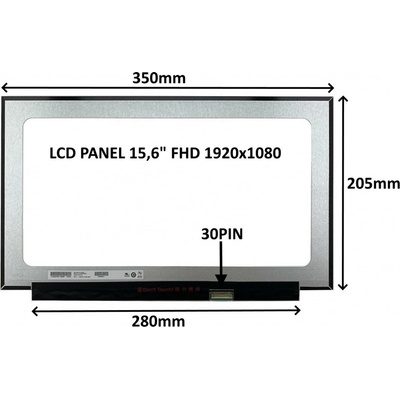 SIL LCD PANEL 15,6" FHD 1920x1080 30PIN MATNÝ IPS / BEZ ÚCHYTŮ