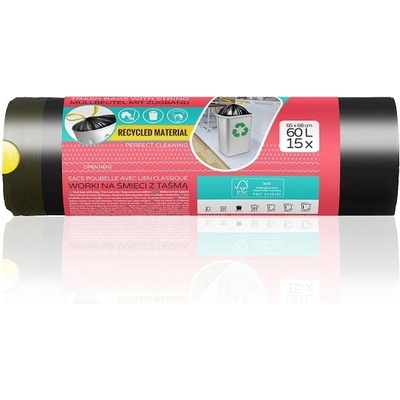 viGO Sáčky zatahovací 60L 25µm 15ks černé