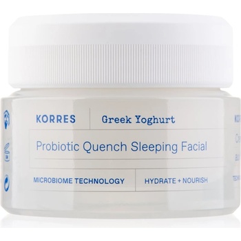 KORRES Greek Yoghurt Probiotic Quench Sleeping Facial подхранващ нощен крем с пробиотик 40ml