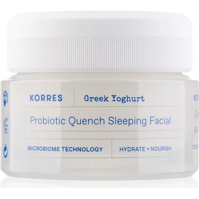 KORRES Greek Yoghurt Probiotic Quench Sleeping Facial подхранващ нощен крем с пробиотик 40ml