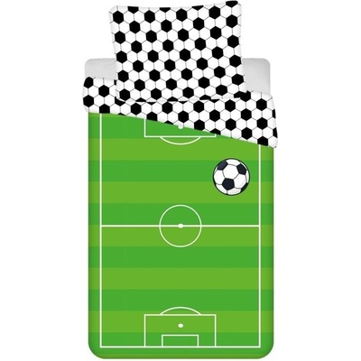Jerry Fabrics Obliečky Fotbal Green hřiště Bavlna 140x200 70x90