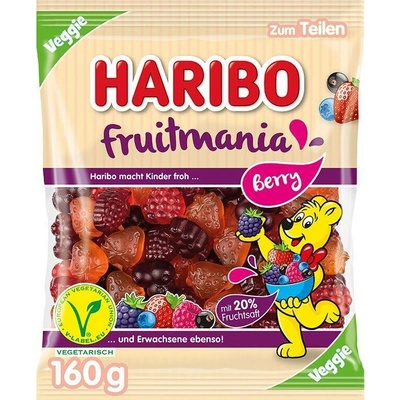 Haribo Fruitmania Berry želé s příchutí lesních plodů 160 g