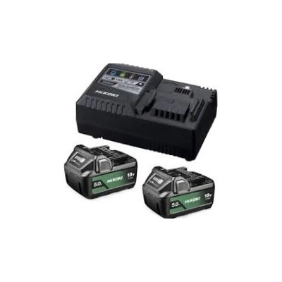Акумулаторна батерия HiKOKI - Hitachi Li-Ion със зарядно у-во 18 V, 5 Ah, 2 бр. UC18YSL3-WKZ