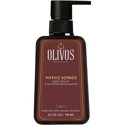 Olivos Sprchový gel s organickým olivovým olejem Oceán a Zelené Bylinký 750 ml