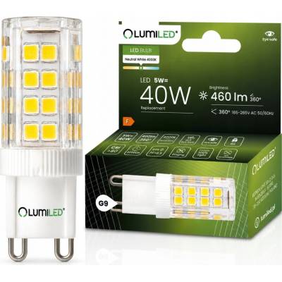 Lumiled LED žiarovka G9 s päticou 5W = 40W 460lm 4000K Neutrálna 360°