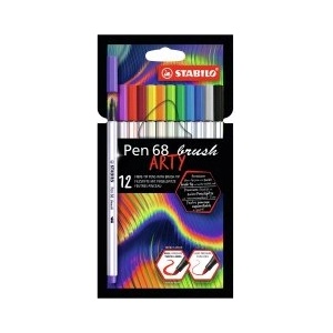 STABILO Тънкописец Pen 68 Brush Arty 12 цвята