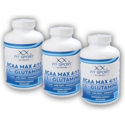 FitSport Nutrition BCAA MAX 4:1:1 + L-Glutamine 720 kapslí