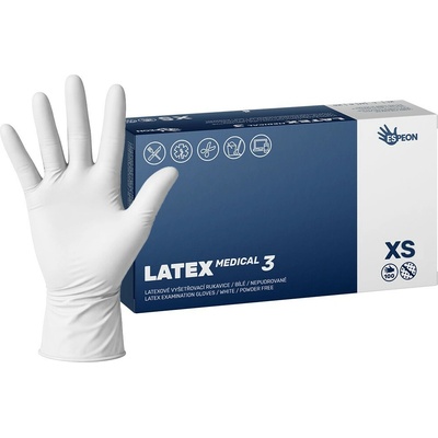 Espeon Latex nepudrované bílé 100 ks