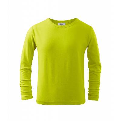Malfini long sleeve 121 / Детска риза с дълъг ръкав - лайм 158 (1216207)
