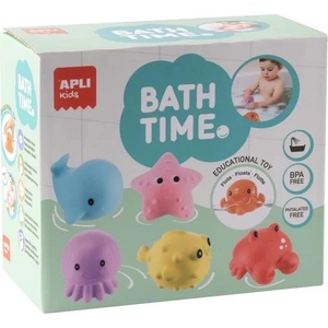 Apli Играчки за баня Apli Kids - Сензорни фигурки, морски животни, 6 броя (20673)