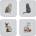 Cooksmart ® Комплект от 4 сини подложки с Curious Cat - Cooksmart ® (1735)