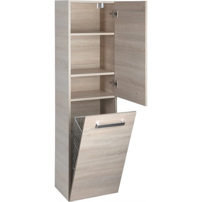 Aqualine VEGA skříňka vysoká s košem, 40x150x31 cm, dub platin – Zboží Dáma