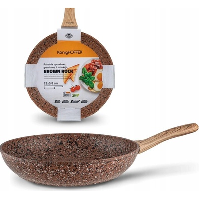 Tradiční pánev Konighoffer Brown Rock 28 cm granitová