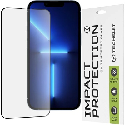 Techsuit Протектор за iPhone 13 Pro Max / iPhone 14 Plus - 111D Full Cover / Full Glue Glass - Черен
