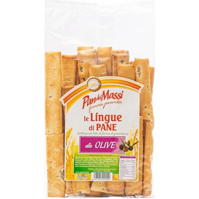 Pan dei Massi talianske chrumkavé celozrnné tyčinky s olivami 180 g