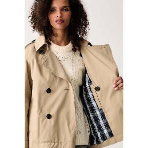 Zadig&Voltaire къс шлифер дамски от памук KIVANA (WWOW01758)