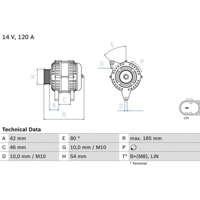 generátor BOSCH 0 986 083 260