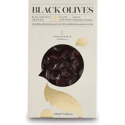 Черен маслини 250 g, с костилка, Greenomic (GREE2701)