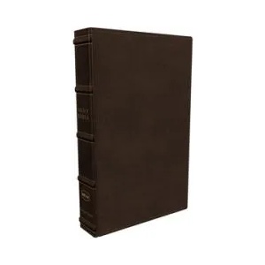 NKJV, Large Print Verse-by-Verse Reference Bible, Maclaren Series, Genuine Leather, Brown, Comfort Print | Thomas Nelson (ISBN: 9780785242185)