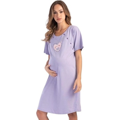 Лилава нощница за кърмачки със сърце