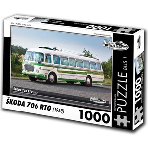 Retro cars - Puzzle BUS č. 1 ŠKODA 706 RTO (1968) - 1 000 piese