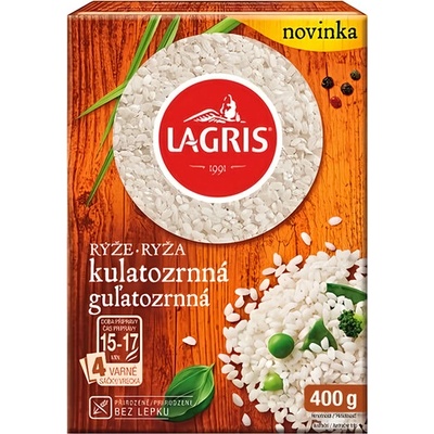 Lagris rýže kulatozrnná varné sáčky 400 g