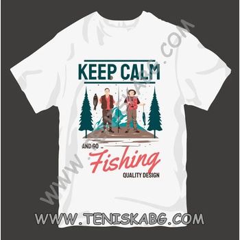 Fruit of the Loom Тениска - Keep calm fishing